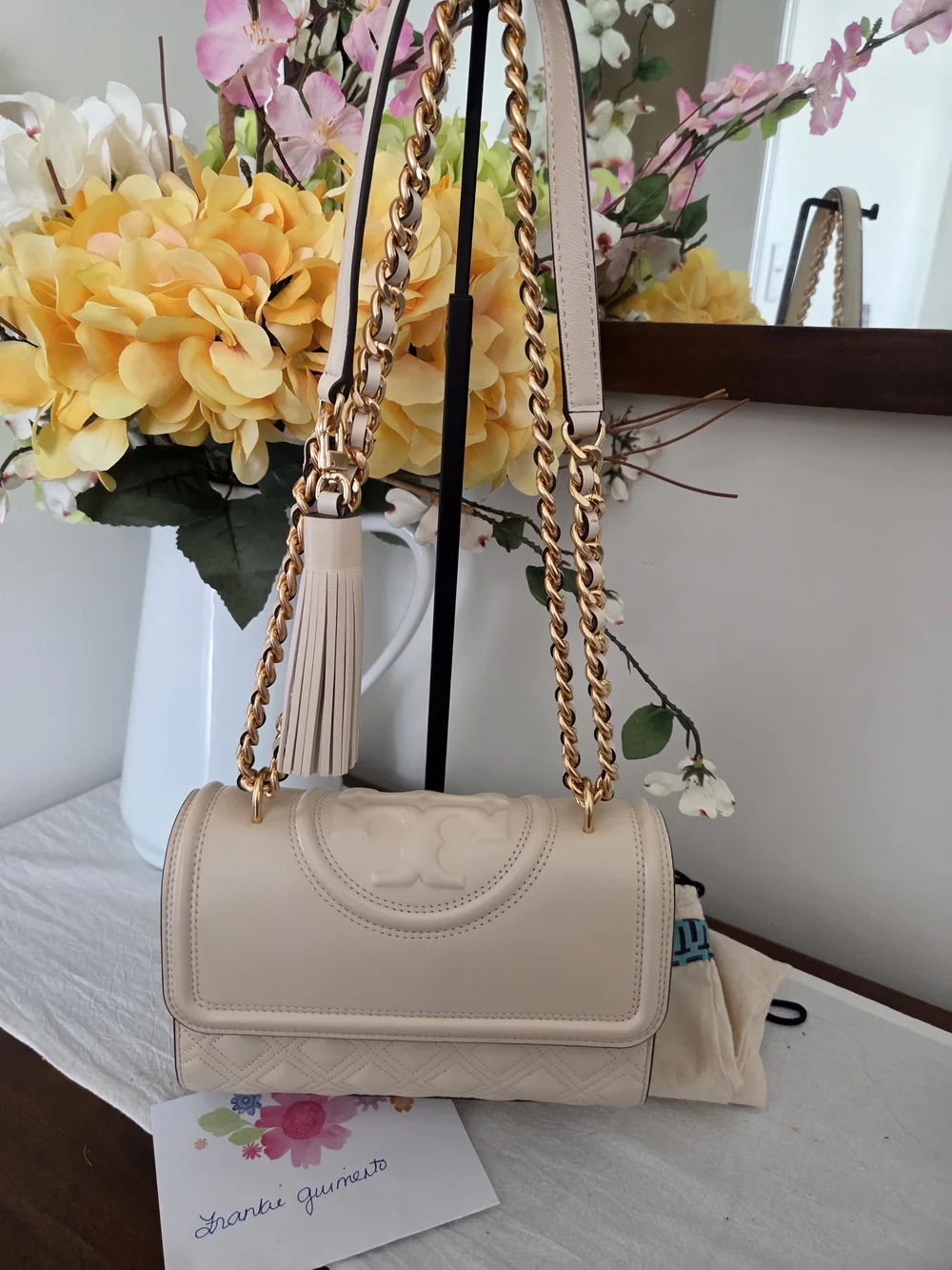 Tory Burch Flemming  Convertable Shoulder Bag with Tassel - Picture 2 of 7